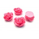 E-CRT22*12-05 - (20 buc.) Cabochon rasina trandafir roz corai intens 22*12mm