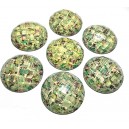 E-CRP03 - (20 buc.) Cabochon rasina fatetat floricele 25mm