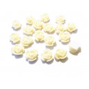 CRT11*6-01 - Cabochon rasina trandafir ivory 11*4mm