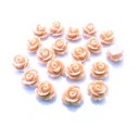 CRT10-37 - Cabochon rasina trandafir portocaliu caramel 10mm