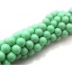 MS39 - (10 buc.) Margele sticla verde pal rece sfere 6mm