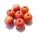 Margele lemn roz 19*17.5mm