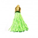 E-CIC-A-37 - (20 buc.) Ciucuri matasosi verde fistic capacel auriu 40mm