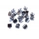 CM77A - (10 buc.) Capat organza argintiu foarte inchis 8*6mm