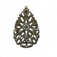 CF09 - Conector filigranat bronz antic 48*28mm
