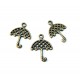 E-CP165 - (20 buc.) Charm umbreluta bronz antic 21.5*16mm