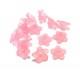 ACR03-F - (100 buc.) Flori acril roz pal frosted 10*4mm 