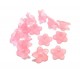 (10 buc.) Flori acril roz frosted 10*4mm  - STOC LIMITAT!!!
