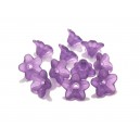 ACR03-V - (10 buc.) Flori acril violet frosted 10*4mm