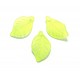 ACR02-A - (200 buc.) Charm acril frunza verde crud frosted 18*11mm