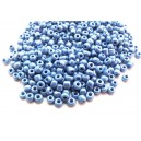 E-MN4mm-24 - (450 grame) Margele nisip albastru irizat 4mm