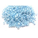 (45 grame) Margele nisip Ceylon bleu pal irizat 4mm