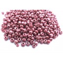 MN4mm-47 - (45 grame) Margele nisip rosu zmeura irizat 4mm