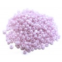 MN4mm-80 - (45 grame) Margele nisip Ceylon mov pal irizat 4mm