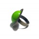 BIJ141H - Inel bronz antic cu cabochon verde crud 27mm