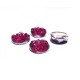 CRS46A - Cabochon rasina druzy rosu magenta 12mm 
