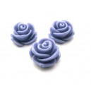 Cabochon rasina trandafir gri albastrui 24*13mm