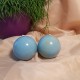 DISPONIBIL 1 SET CU 2 BUCATI - Lumanare sfera bleu 6cm