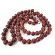 E-MS10 - (1 sirag) Margele sticla maro roscat sfere 12mm