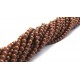 (10 buc.) Margele sticla maro sfere 4mm