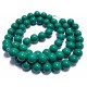 E-MS22 - (1 sirag) Margele sticla verde rece sfere 14mm