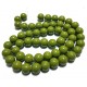 MS32 - Margele sticla verde olive sfere 14mm