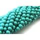 E-MS41 - (400 buc.) Margele sticla verde turcoaz sfere 6mm