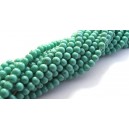 (10 buc.) Margele sticla verde turcoaz sfere 4mm
