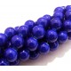 E-MS63 - (100 buc.) Margele sticla albastru cobalt sfere 10mm