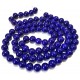 E-MS83 - (1 sirag) Margele sticla bleumarin indigo sfere 10mm