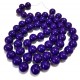 MS85 - (1 sirag) Margele sticla mov inchis sfere 16mm