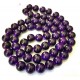 E-MS86 - (1 sirag) Margele sticla mov inchis sfere 14mm