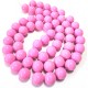 E-MS106 - (1 sirag) Margele sticla roz bombon sfere 16mm