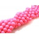 MS128 - (10 buc.) Margele sticla roz intens rece sfere 6mm