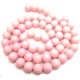 E-MS137 - (1 sirag) Margele sticla roz pal sfere 14mm
