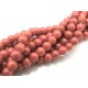 MS160 - (400 buc.) Margele sticla rosu caramiziu sfere 6mm