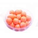 E-MS162 - (50 buc.) Margele sticla portocaliu intens sfere 14mm