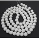 E-MS179 - (1 sirag) Margele sticla albe sfere 10mm