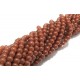 MS185 - (500 buc.) Margele sticla maro roscat sfere 4mm