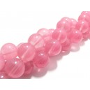 MS208 - Margele sticla roz lila sfere 14mm