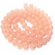 E-MS213 - (1 sirag) Margele sticla roz piersica sfere 10mm