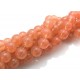 DISPONIBIL 1 SET CU 290 BUCATI - MS214 - Margele sticla piersica sfere 8mm