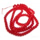 DISPONIBIL 3 SIRAGURI - MS220 - (1 sirag) Margele sticla rosu aprins sfere 6mm