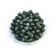 MS243 - (300 buc.) Margele sticla negre cu irizatii gri verzui sfere 8mm