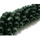 (10 buc.) Margele sticla negru si verde inchis sfere 8mm