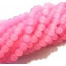 MSP490 - (10 buc.) Margele sticla roz intens sfere 8mm