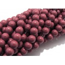 MS557 - (10 buc.) Margele sticla rosu sienna sfere 6mm
