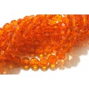MFS643 - Cristale portocaliu intens sfere fatetate 6mm