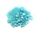 CAP4mm-09 - (10 buc.) Cabochon acril perla bleu verzui 4mm