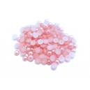 CAP4mm-14 - (10 buc.) Cabochon acril perla roz rece 4mm